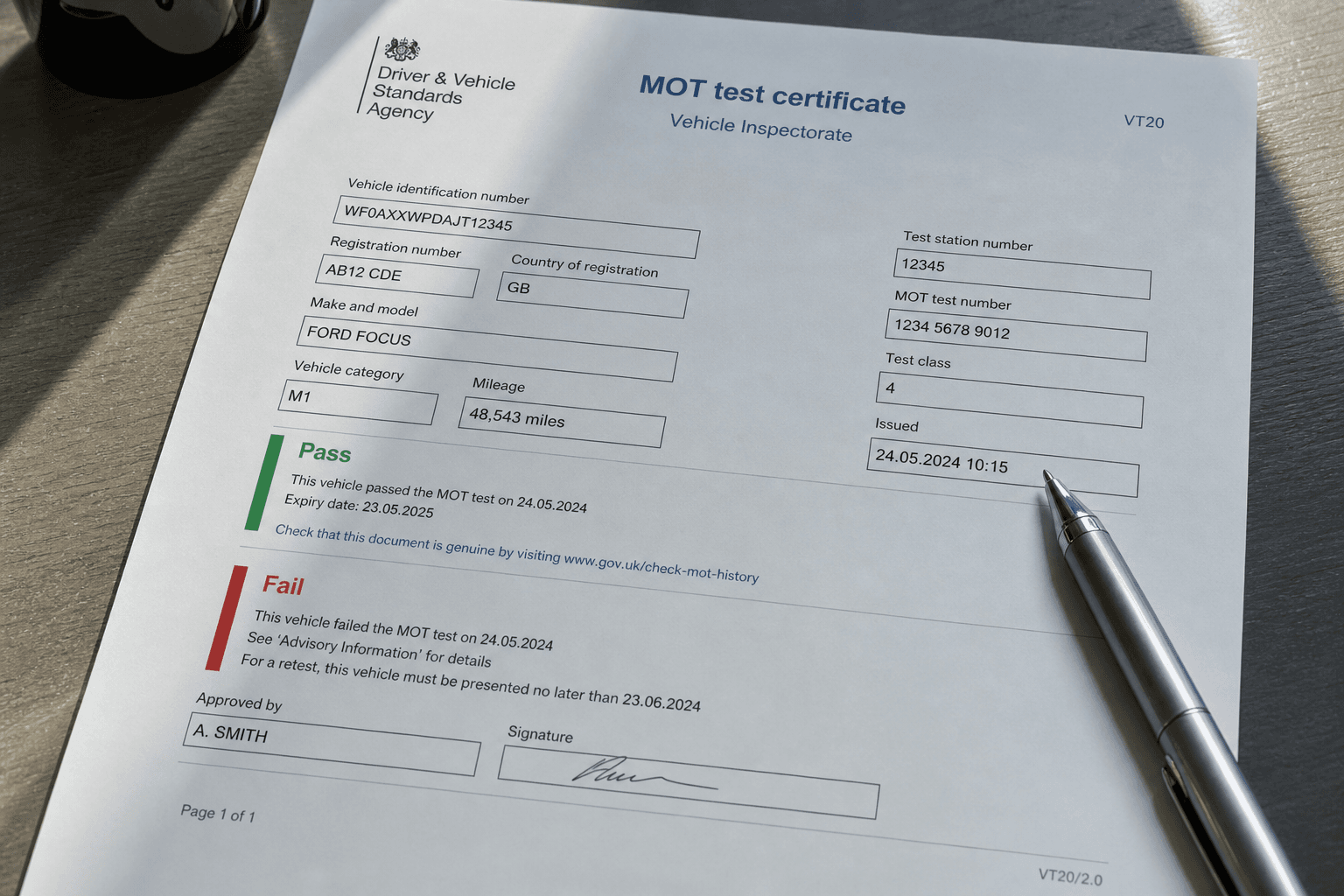 How to Read a Car MOT History